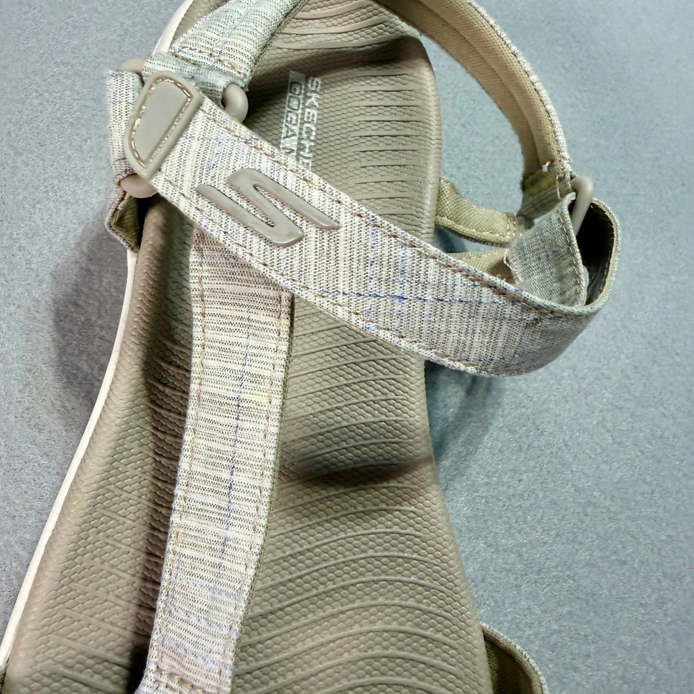 Skechers Womens On-the-GO 600 Goga Mat Strappy Sandals Size 8 Taupe 16182 - Picture 3 of 9